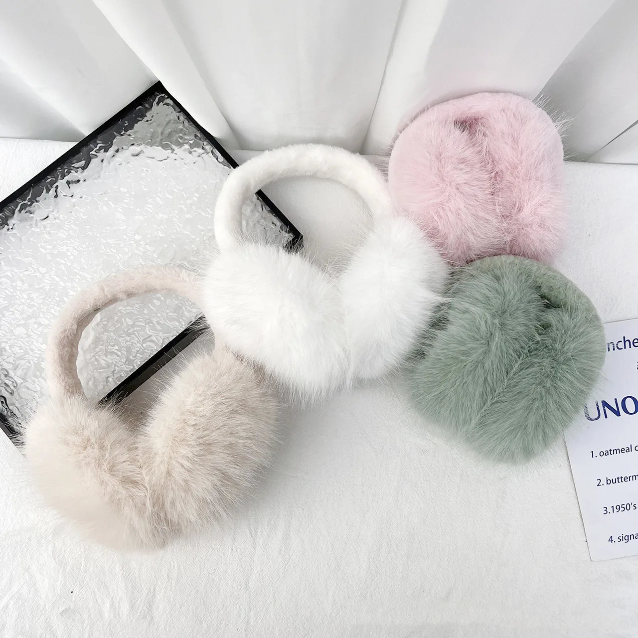 Cute Plush Fur Headphones Women Winter Warm Earmuffs Soft Cashmere Solid Fur Earplugs Fashion Unisex Ear Cover Outdoor Supplies 251029