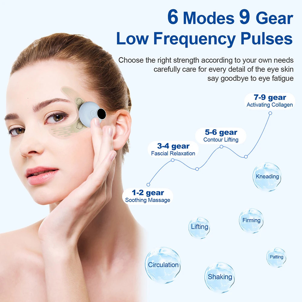 EMS Eye Mask Patch Microcurrent Eye Lifting Massager Relieves Eye Fatigue AntiEye Wrinkle Reduce Eye Bags Dark Circles Eye Care 251027