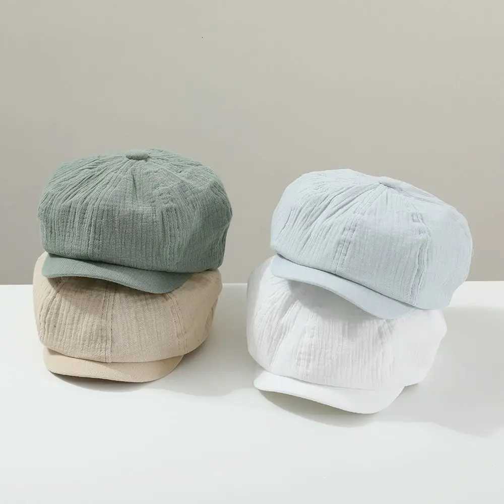 Retro Solid Color Children Forward Hat Korean Harajuku Kids Newsboy Cap Visor 26year Baby Beret Boy Girl251028