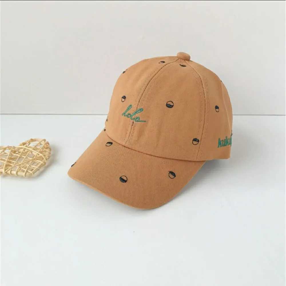 Embroidered Lola Baseball Caps Baby Boys Hats Cotton LongBrimmed Cap For Kids 636 Month HardBrimmed Childrens Hat251028