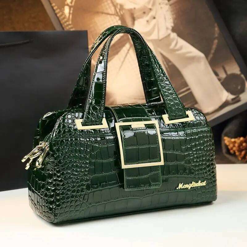 Designer Bags Fashion Leather Women's Bag 2025 New Alligator Grain Shoulder Large Capacity Handheld Pillow Bags For Women Hot Selling