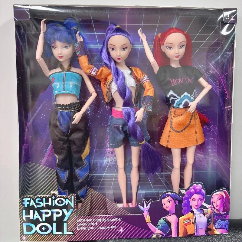 Doll Toys Kpop Demon Hunters Action Figure Toy Rumi Mira Zoey Beautiful Princess Baby Girl Dolls Plastic DIY Toy for Girls 251028