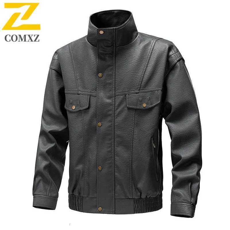 MenS Korean Version Loose Fit Biker Leather Jacket Trendy Casual Style Youth Fashion Outerwear for Autumn Winter Season JacketT251029