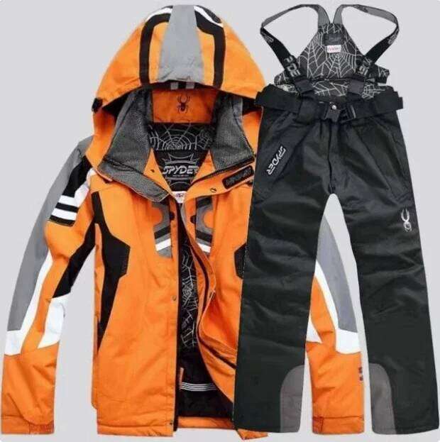 Outdoor Snowboard Skateboard Ski Super Warm Waterproof Mountaineering Cotton Suit, Men's Suit And Pants.