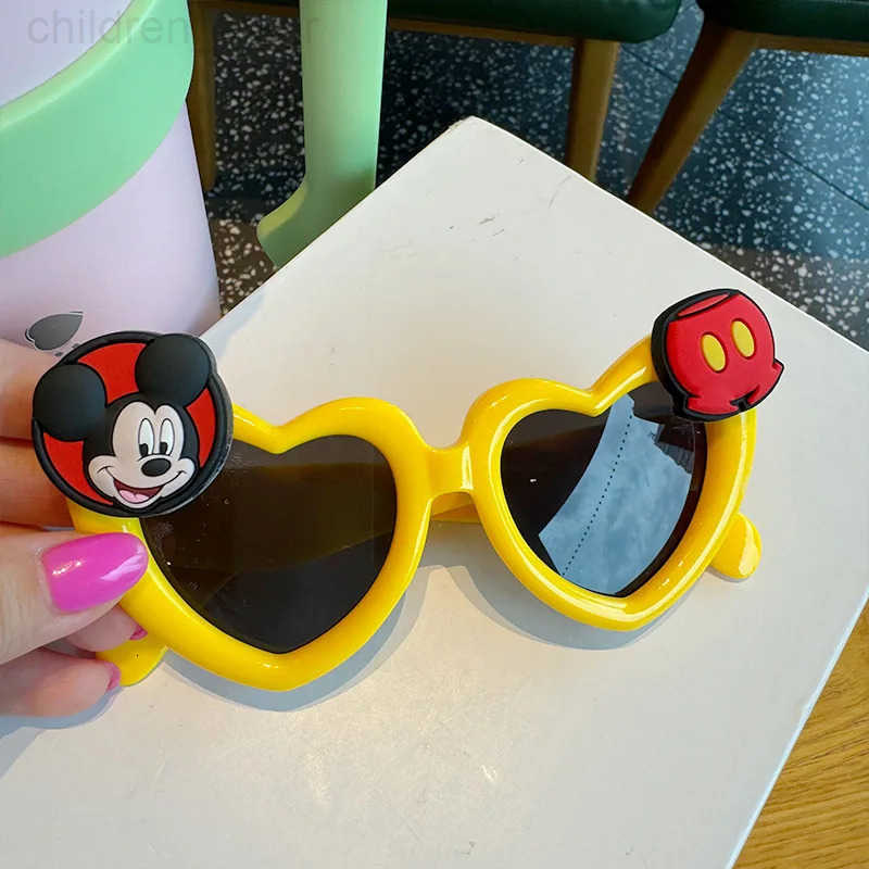 Disney Minnie Sunglasses Kawai Mickey Mouse Cartoon Anime Figures Glasses UV Protection Bow Girls Beach Glasses Birthday Gifts H251029