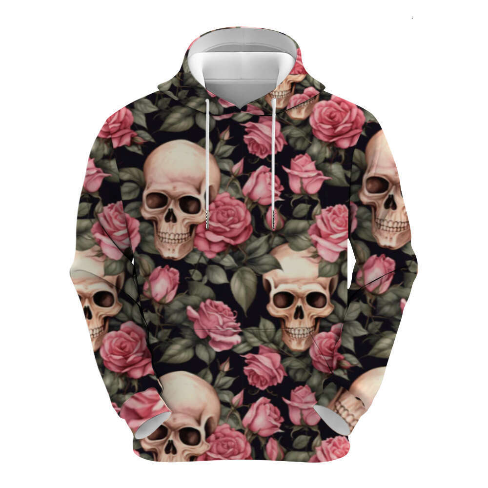 Winter Hoodie Men Designer Y2K Hip Hop Gothic Skull Cartoon Pattern Print Black Ultra David Coat Men's Women's Gothic Pullover Clothing