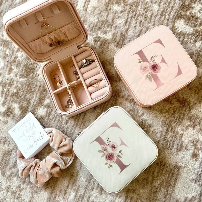 Jewelry Box Bridesmaids Proposal Portable Organizer Storage Boxes Girl Travel Case 251013