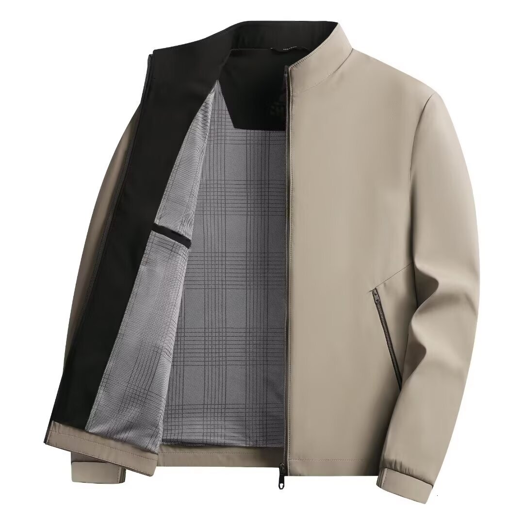 Men's Jacket Business Commuting Designer Jacket Casual Stand Collar 2025 New Autumn Winter Dad Style Executive Short Coat