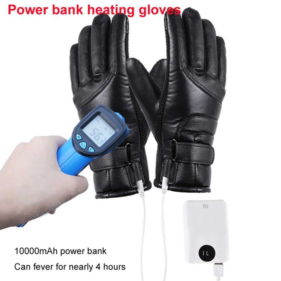 GTUBIKE Winter Electric Heated Gloves for Outdoor Cycling Waterproof Non Slip Thickened Female Couple Touch Screen Lamb Fleece J251029