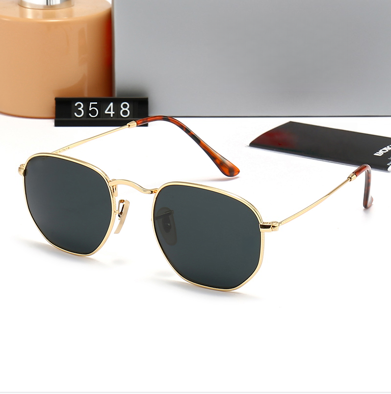 Fashion sunglasses designer sunglassesTop quality gafas 3548 3447 8548 luxury UV400 Eyewear Classiceyeglasses for men and women 51mm Toprb Hexagonal metal