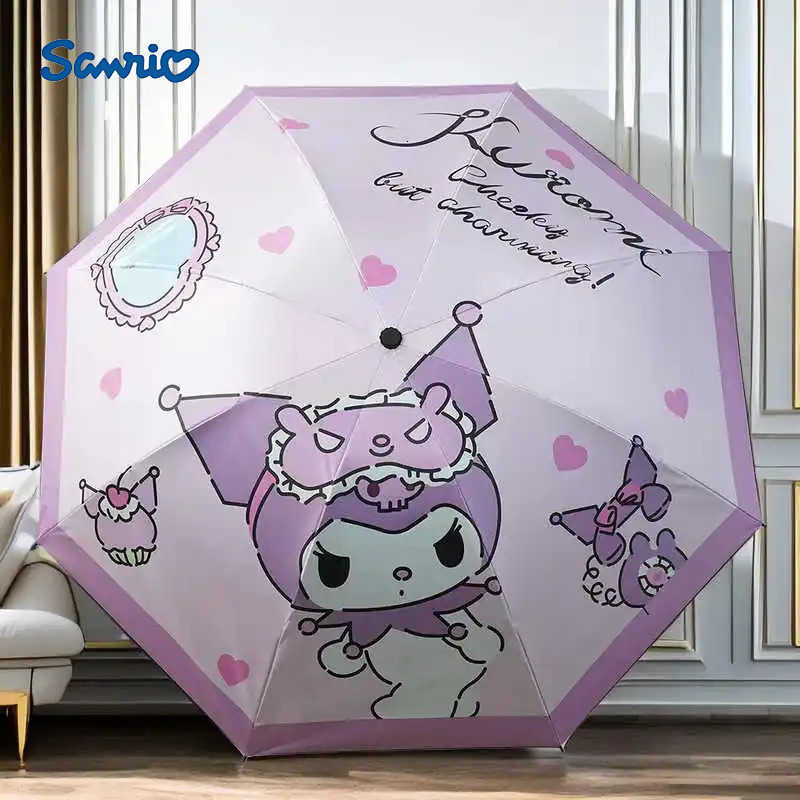 Sanrio New Hello Kitty Sanrio Sun Umbrella Folding Uv Protection Cute Cartoon Animation My Melody Upf50 DualPurpose Parasol Kawaii L251029