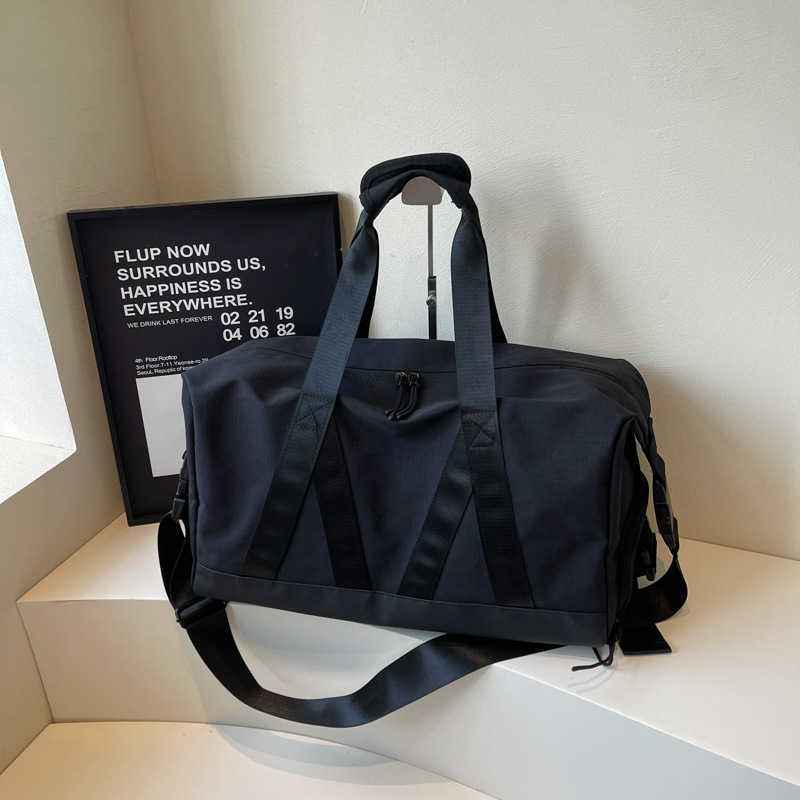 Trendy Short Trip Shoulder Travel Bag Fashion Trend Large Capacity Handbag Casual Yoga Sports Fitness Bag