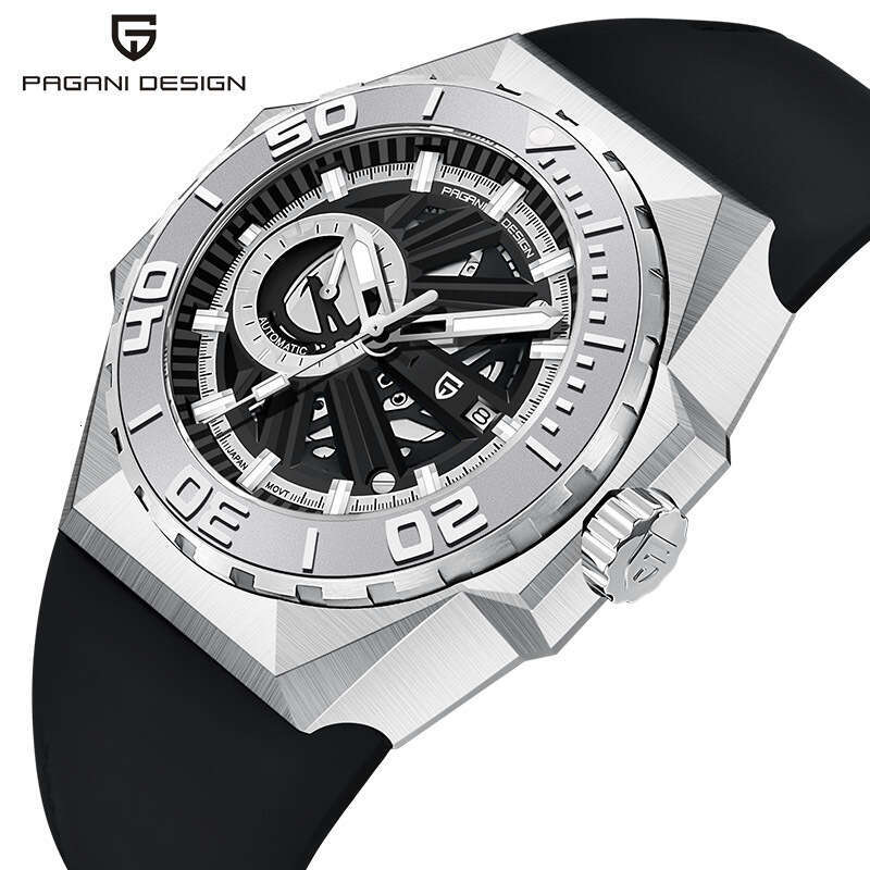 paganidesign fashion calendar large dial automatic mechanical stainless steel mens watch pdys007
