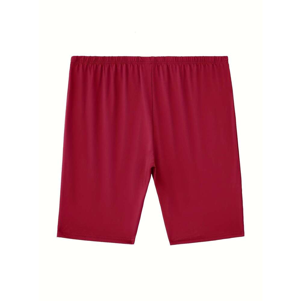 4pcs Plus Size Women'S High Waisted Shorts Stretchy, Button-Decorated, Casual Pants Fiess, Yoga, Running - Ideal for Everyday, Wear, Holiday Wear