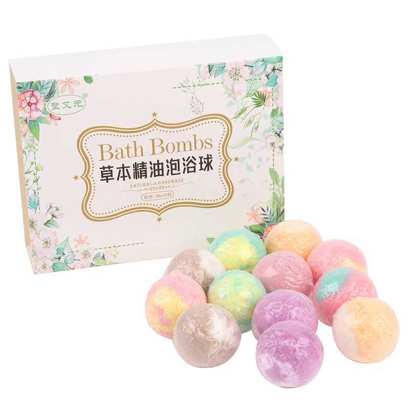 12pcsset Bath Gift Natural Mini Handmade Bathing Foot Spa Bomb Rich Essential Oils Moisturizing Dry Skin Relaxing Scent Organic L251029
