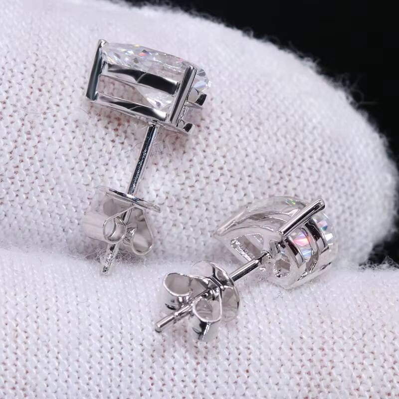 10Kt 14K 18K Solid Gold Jewelry Earrings Moissanite Studs D VVS1 2ct Pear Cut Moissanite Earrings for Women