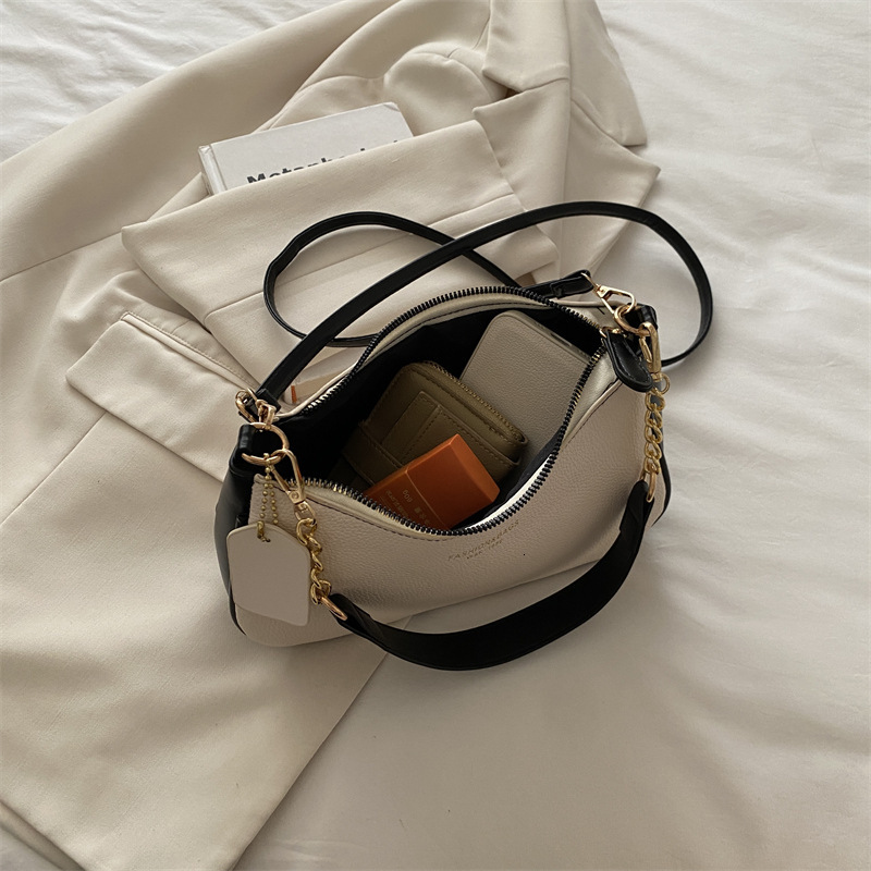 A The Beach Versatile Leather Classic Casual Brown Black Large Mini Magnetic Snap Zipper Women S Bag Women Party Durable Resistant