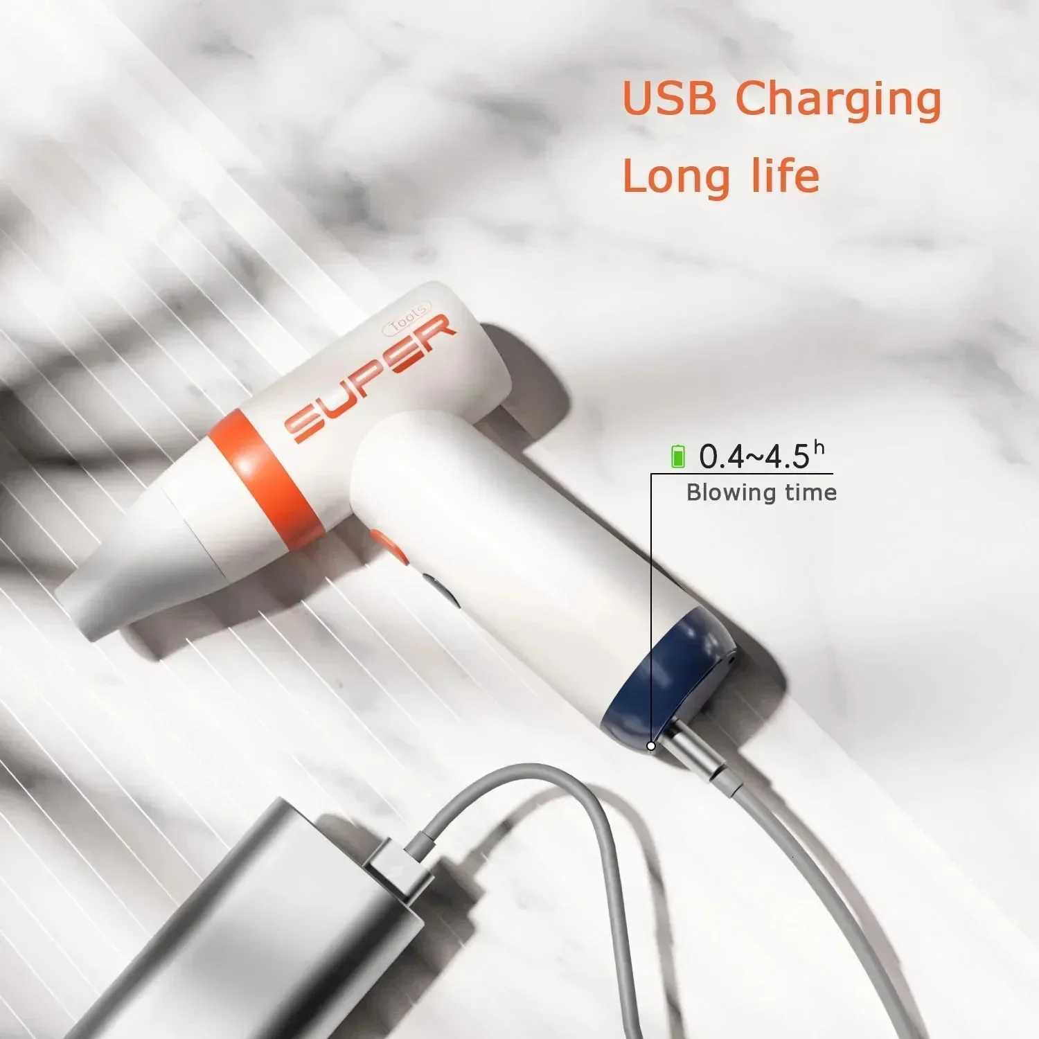 Portable Rechargeable Handheld USB Charging Blow Dryer Power Fan Mini Hair Dryer Household Appliance Dusting Outdoor Inflatable W251029