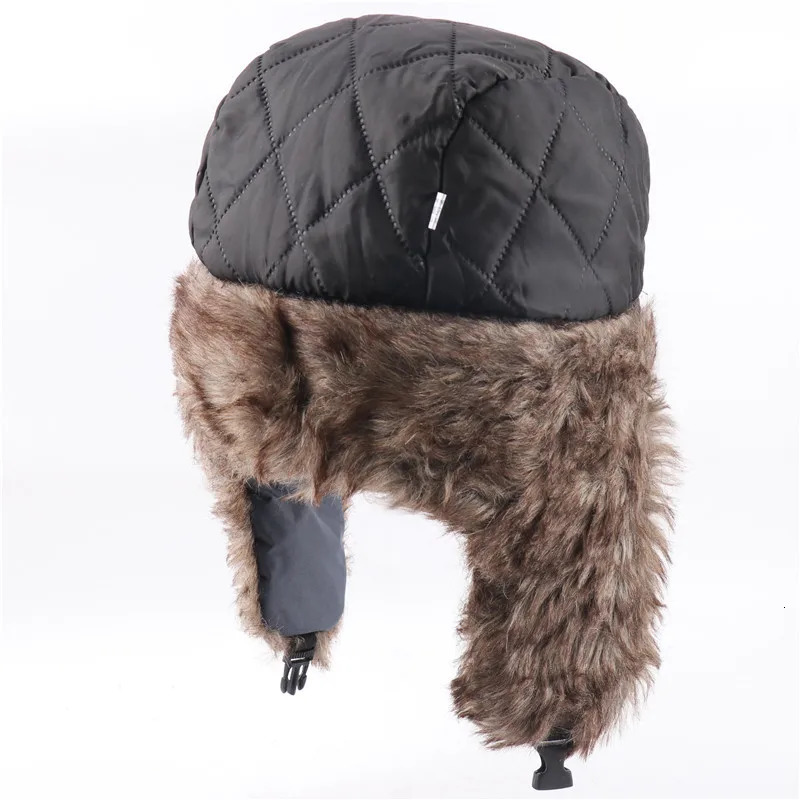 CAMOLAND Military Army Soviet Badge Winter Bomber Hat Women Men Russian Ushanka Faux Fur Earflap Caps Waterproof Snow Cap 251013