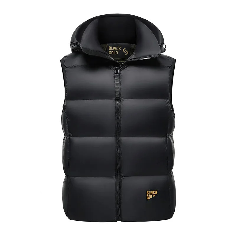 Sleeveless Autumn Winter White Duck Down Vest Jackets Thicken Men Coats Detachable Hood Mens Puffer Jacket Warm Hooded Jacket 251024