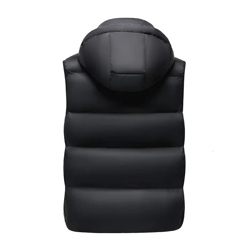 Sleeveless Autumn Winter White Duck Down Vest Jackets Thicken Men Coats Detachable Hood Mens Puffer Jacket Warm Hooded Jacket 251024