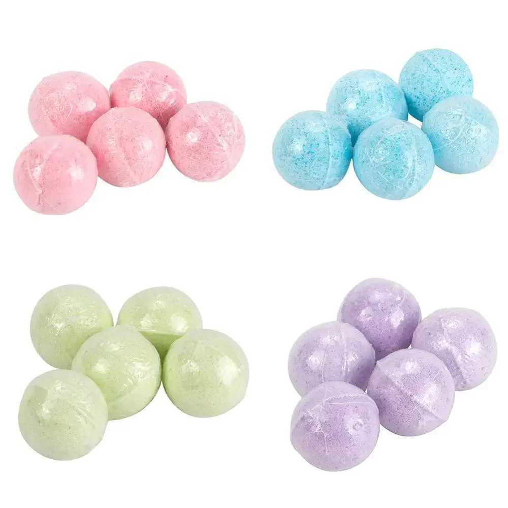 5pcs oseGreen teaLavenderLemonMilk Bath Salt Ball body Skin Whitening Ease Stress Relief Natural Bubble Shower Bombs Ball L251029
