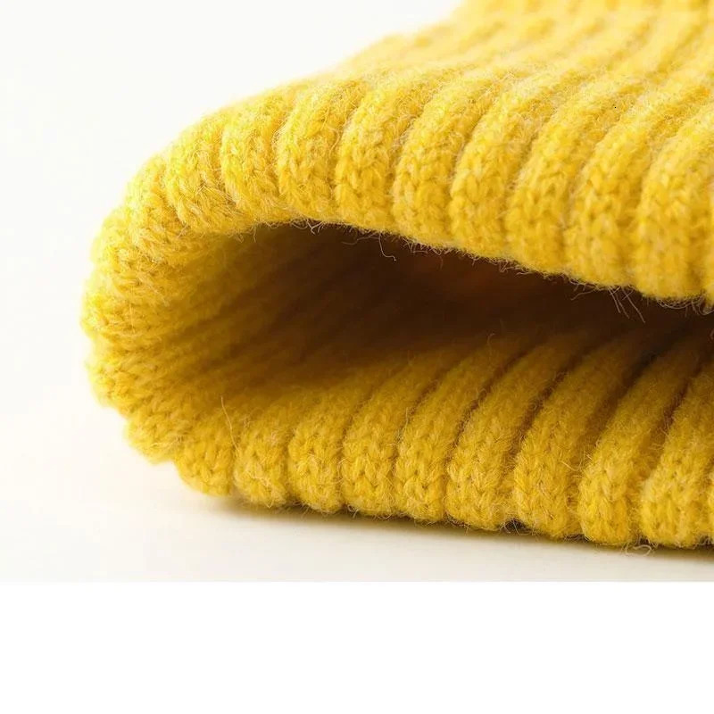 Beanie Winter for Women Men Boys Girls Crochet Hat Solid Color Unisex Autumn Knitted Beanies Caps Wild Accessories 251029