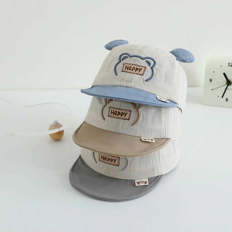 Cartoon Bear Baby Baseball Hat Summer Quick Drying Toddler Sun Cap Adjustable Soft Brim Kids Boy Girl Sun Hats251028
