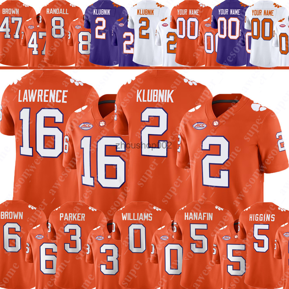 Cade Klubnik CU Tigers Football Jersey Adam Randall TJ Parker Antonio Williams Bryant Wesco Jr Tyler Brown Hunter Renfrow Deshaun Watson Tee Higgins T