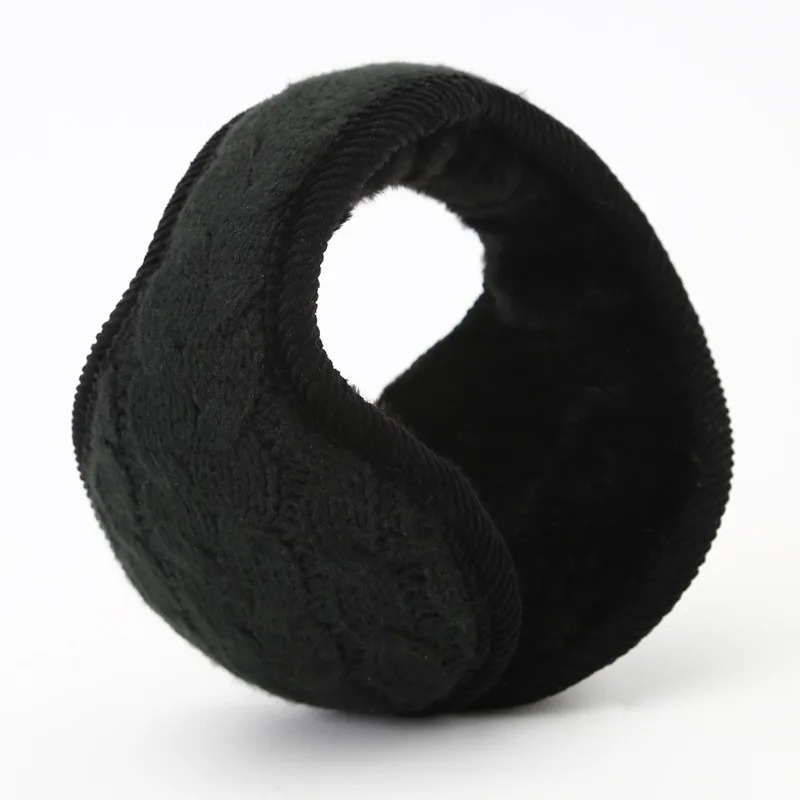 Unisex Warm Knit Earmuffs Ladies Winter Pure Color Outdoor Ski Snow Cycling Foldable Earwarmer 251029