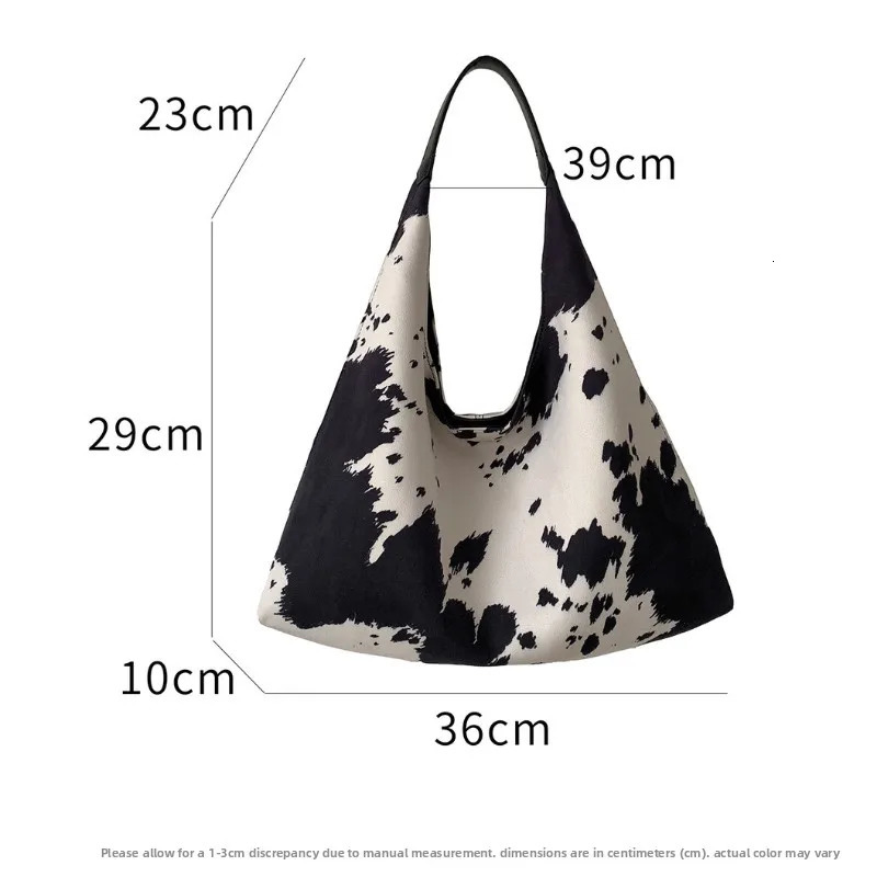 Fashion Cow Print Shoulder Bag Large Capacity High Quality Tote Bag Daily Commute Women Handbag Guangzhou High Quality Bag 251029
