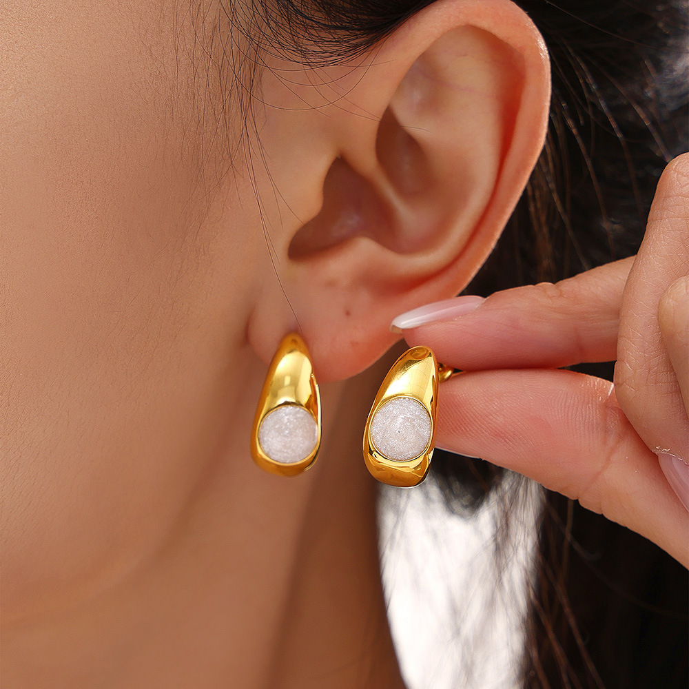 Luxury earrings 18K gold plated C-shaped minimalist earrings high-end personality light luxury s925 silver earrings for women free shipping birthday g