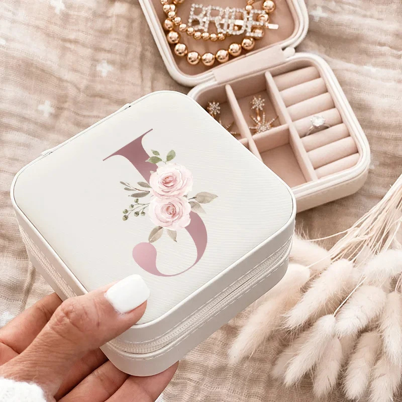 Jewelry Box Bridesmaids Proposal Portable Organizer Storage Boxes Girl Travel Case 251013