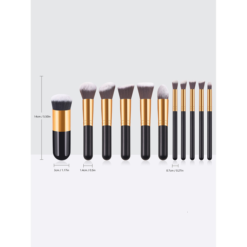 11-Piece Multi-Functional White Makeup Brush Set: Powder Brush, Contour Brush, Beauty Tools