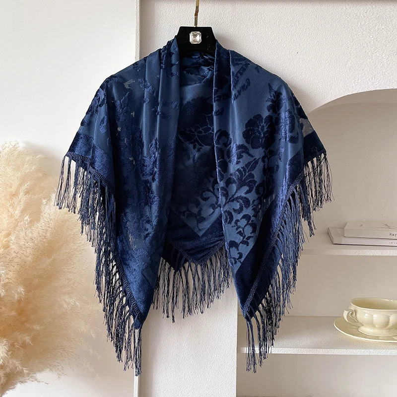 Versatile Womens Cut Flower Bufanda Gradient Silk Feel Scarf Spring and Autumn Shawl Wrapped 251013
