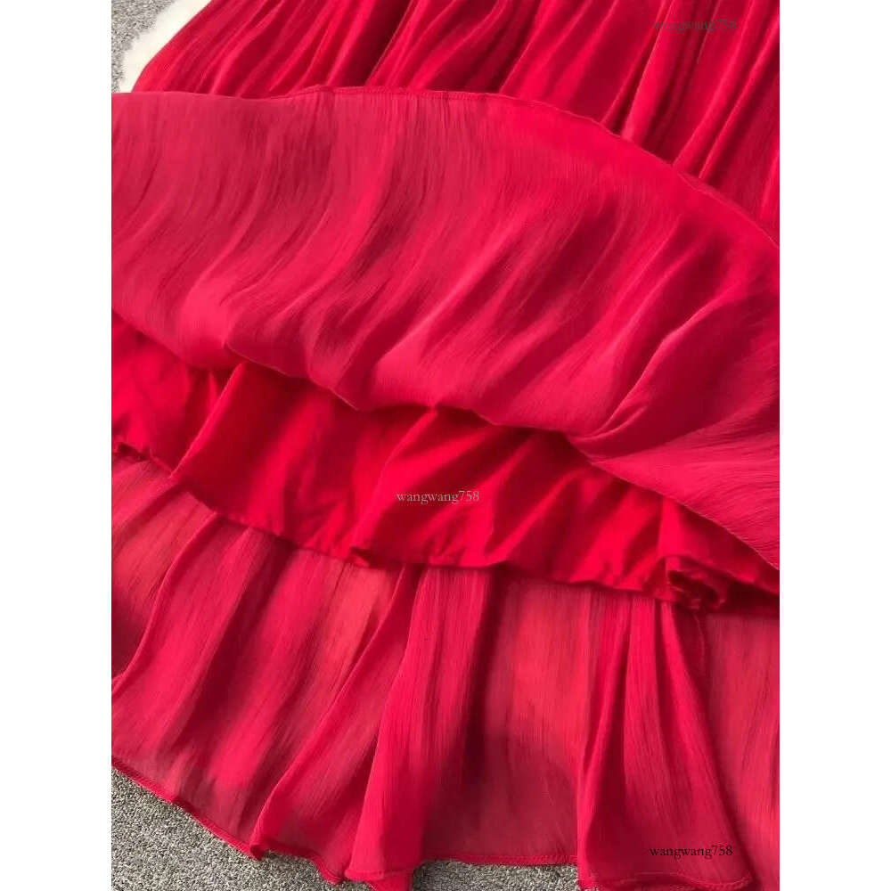 French Folds Wedding Formal Occasion Dresses For Womens Stand Puff Sleeve Chic A-Line Pleated Shine Robe Clothes Holiday 240929