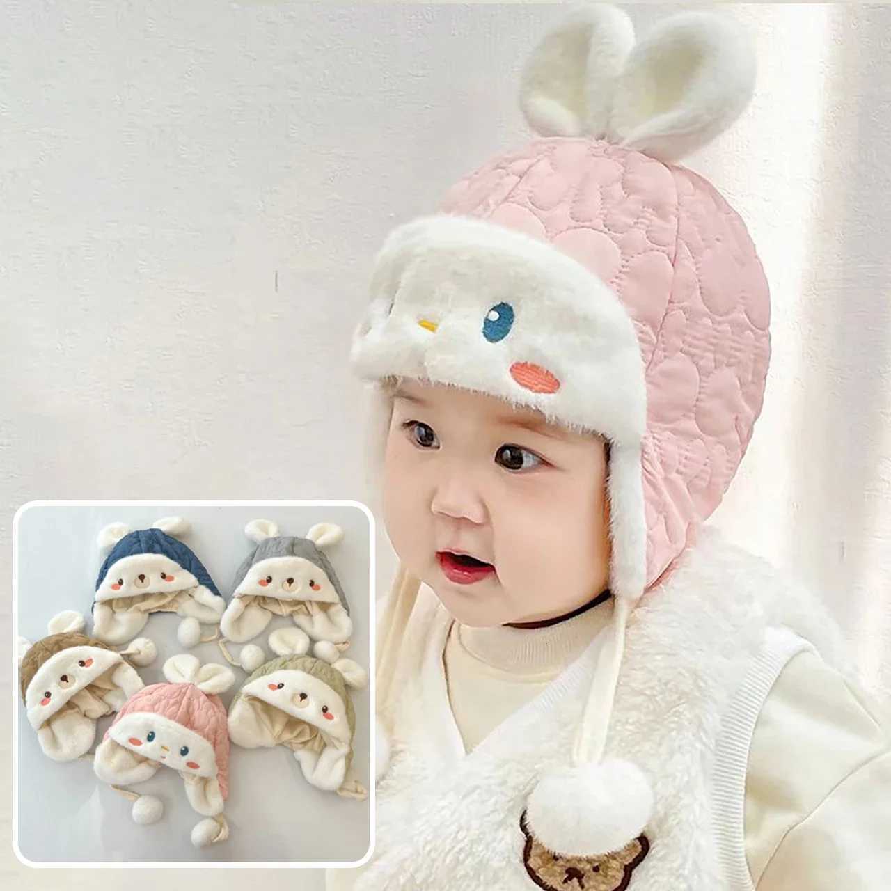 Winter Baby Ear Protection Hat Outdoor Warm Soft Plush Cap for Infant Cute Cartoon Boy Girl Earmuff Hats251028