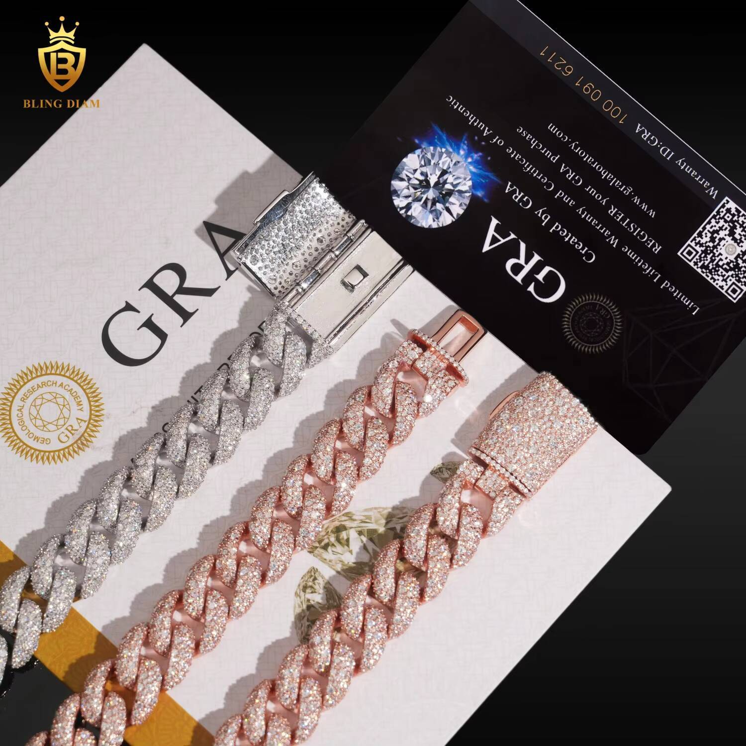 In Stock HipHop Style 14mm S925 Silver Moissanite Cuban Chain Pass Diamond Tester Iced Out Moissanite Necklace Cuban Link Chain