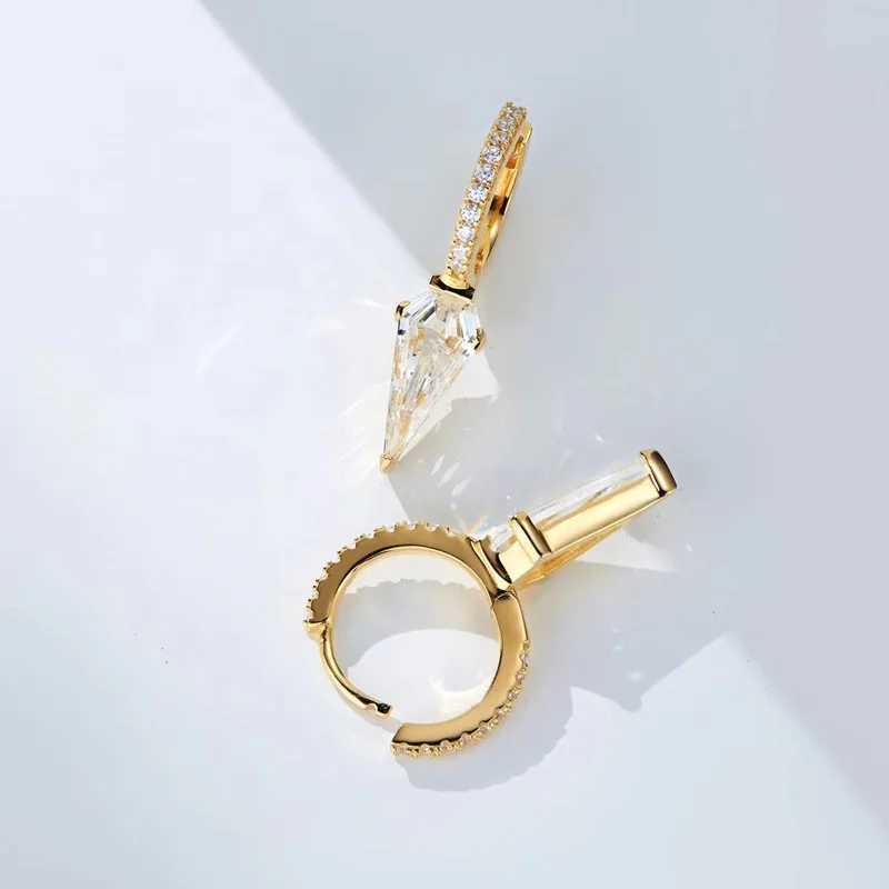 Luomansi Punk Style High Carbon Diamond Earrings Super Flash Sharp Earrings Personalized High JewelryW251029