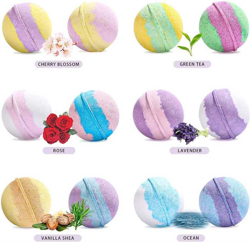 Bath Bombs Gift12Pcs Handmade Rich in Essential OilMoisturize Dry SkinPerfect for BubbleSpa BathBirthday Mothers day Gifts L251029