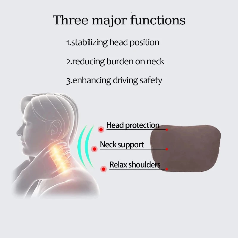 Car Neck Pillow Car Seat Headrest Pillow Auto Memory Cotton Protector Cushion For Universal Car Head Support for Gaming Chair 251029