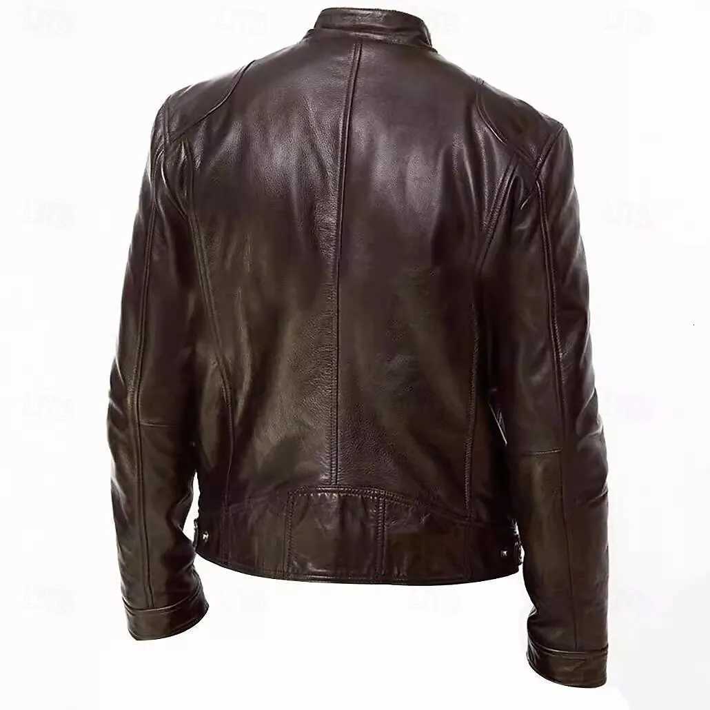 Foreign trade mens clothing mens leather jacket mens youth stand collar punk mens motorcycle leather jacketT251029