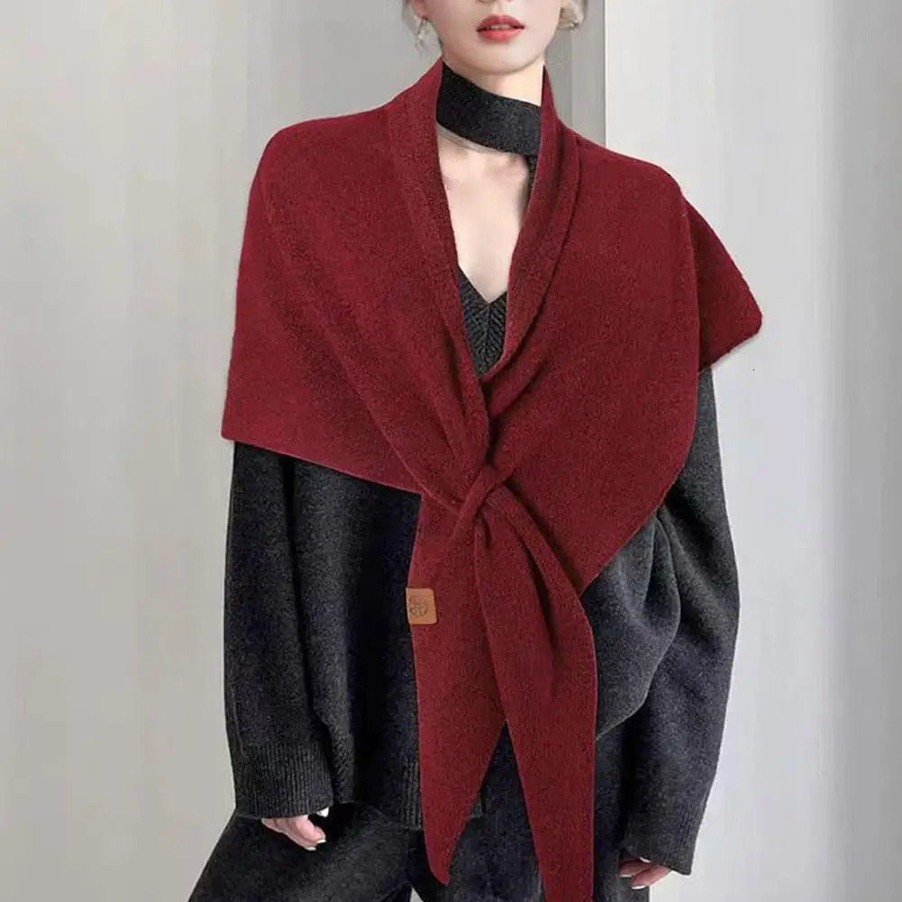 Korean Wool Triangle Scarf for Women Multifunctional Knitted Autumn Winter Warm Fashion Leisure Shawl 251013