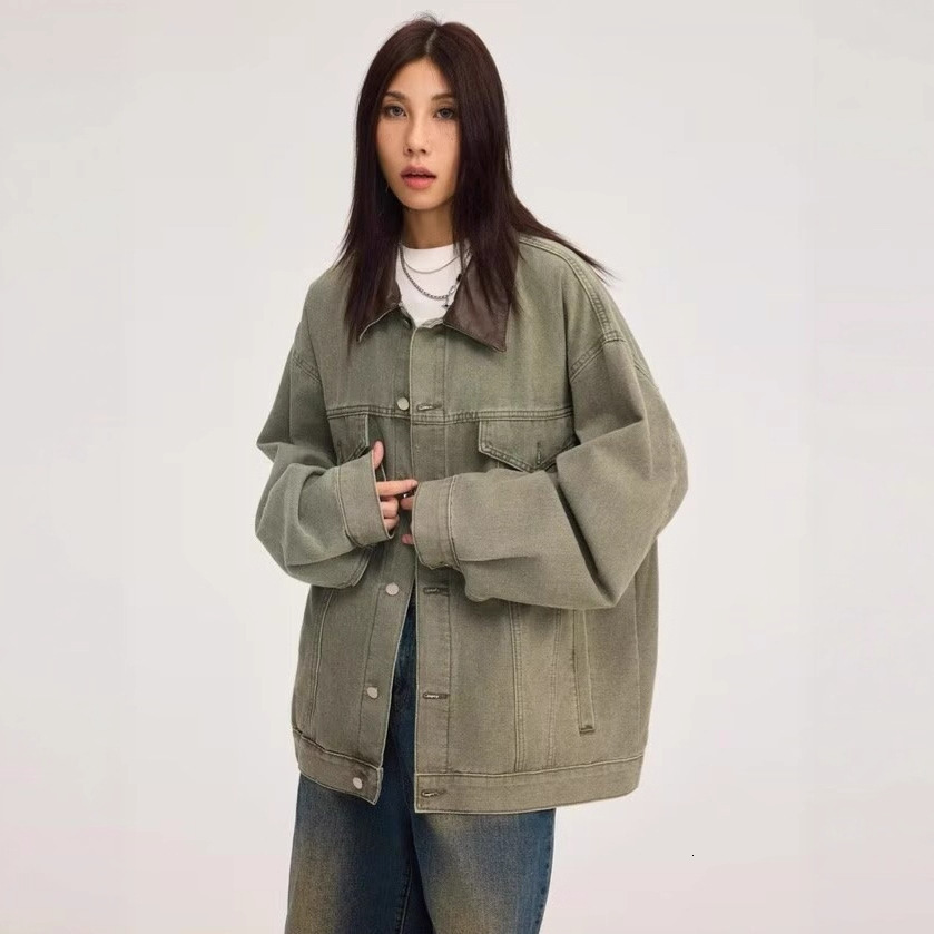 American Style Washed Lazy Denim Jacket For Men And Women Spring And Autumn Season Trendy Designer Jacket Brand Loose Fit Simple Casual Versatile Jack