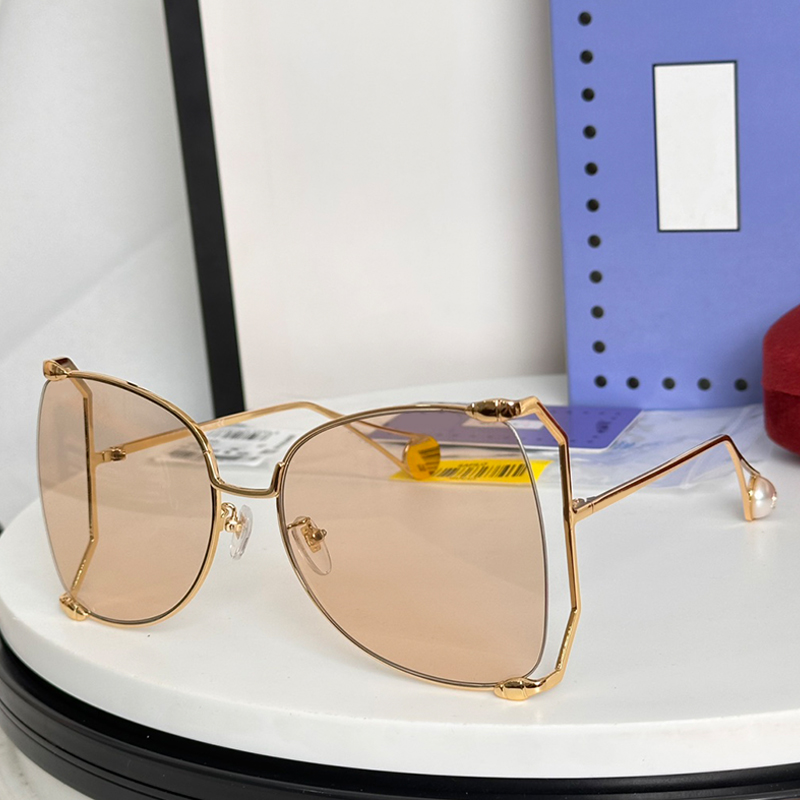 Designer Sunglasses Oversized Classic Square Eyewear 0252 Women And Men Luxury Sunglasses Outdoor Goggles UV400 Protection Glasses With Box