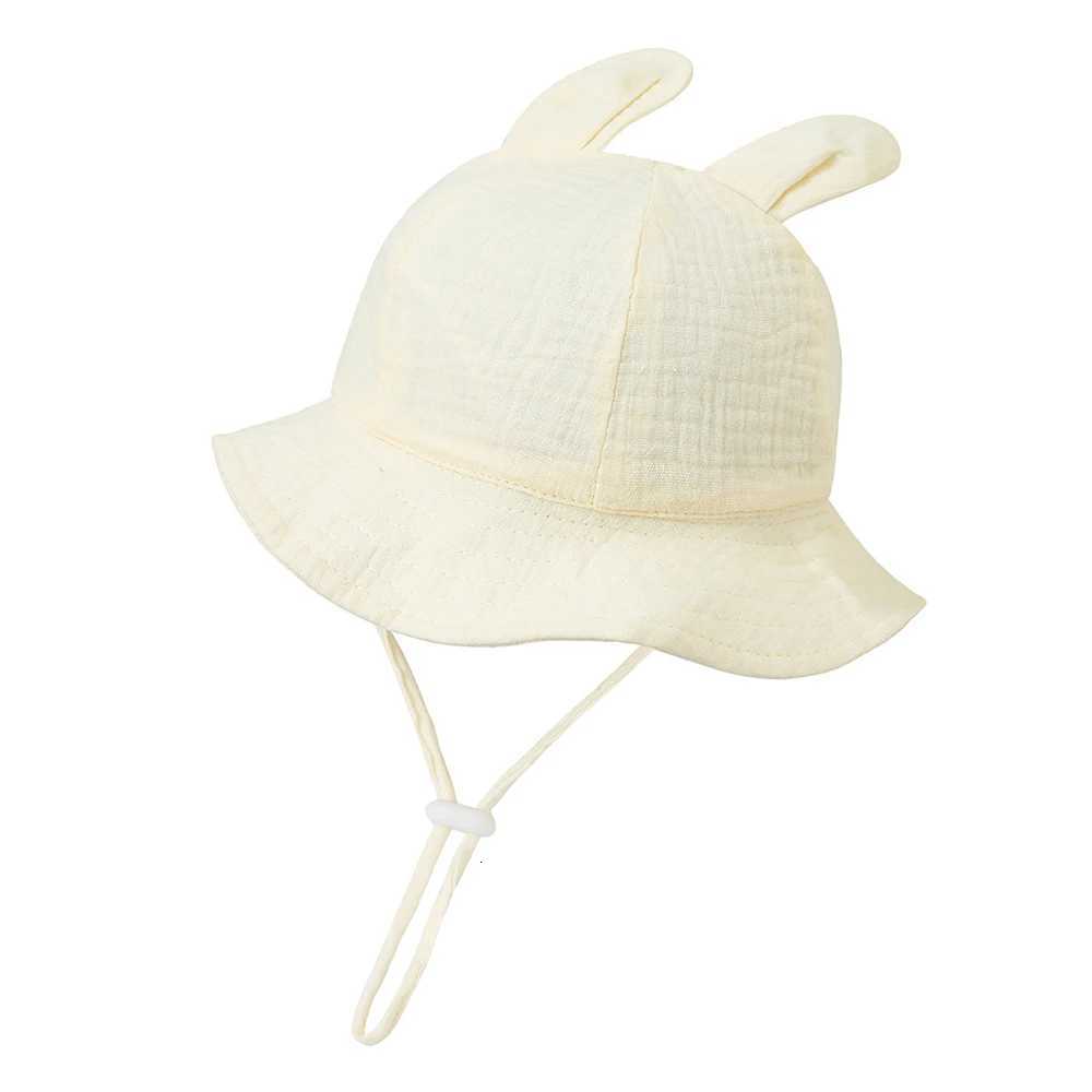 Cute Rabbit Baby Bucket Hat With Ears Boy Girl Cotton Kids Sun Hat Outdoor Summer Autumn Child Panama Cap Infant Fisherman Hat251028