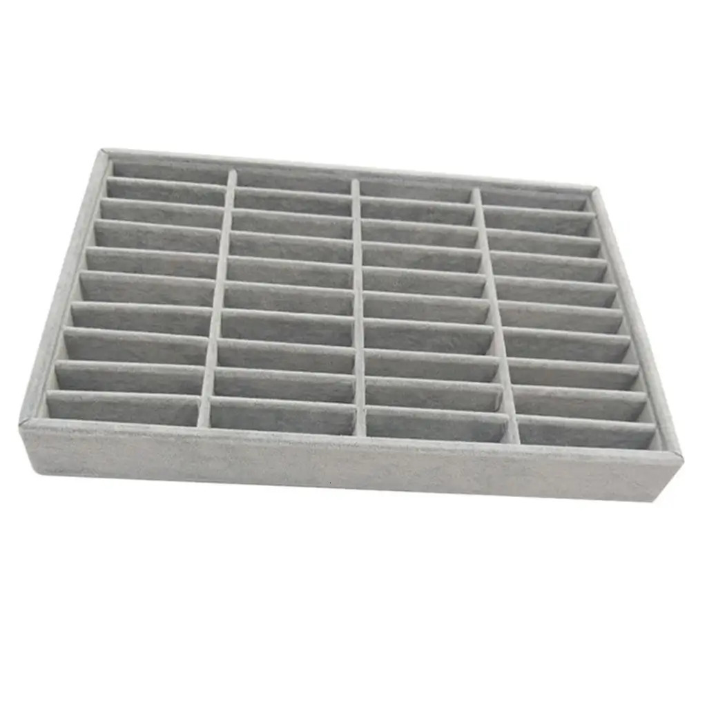 Stylish Velvet Bangle Tray With 40 Slot Inserts Display Stand for WatchBracelet Holder Case Jewelry Storage Rack 251013