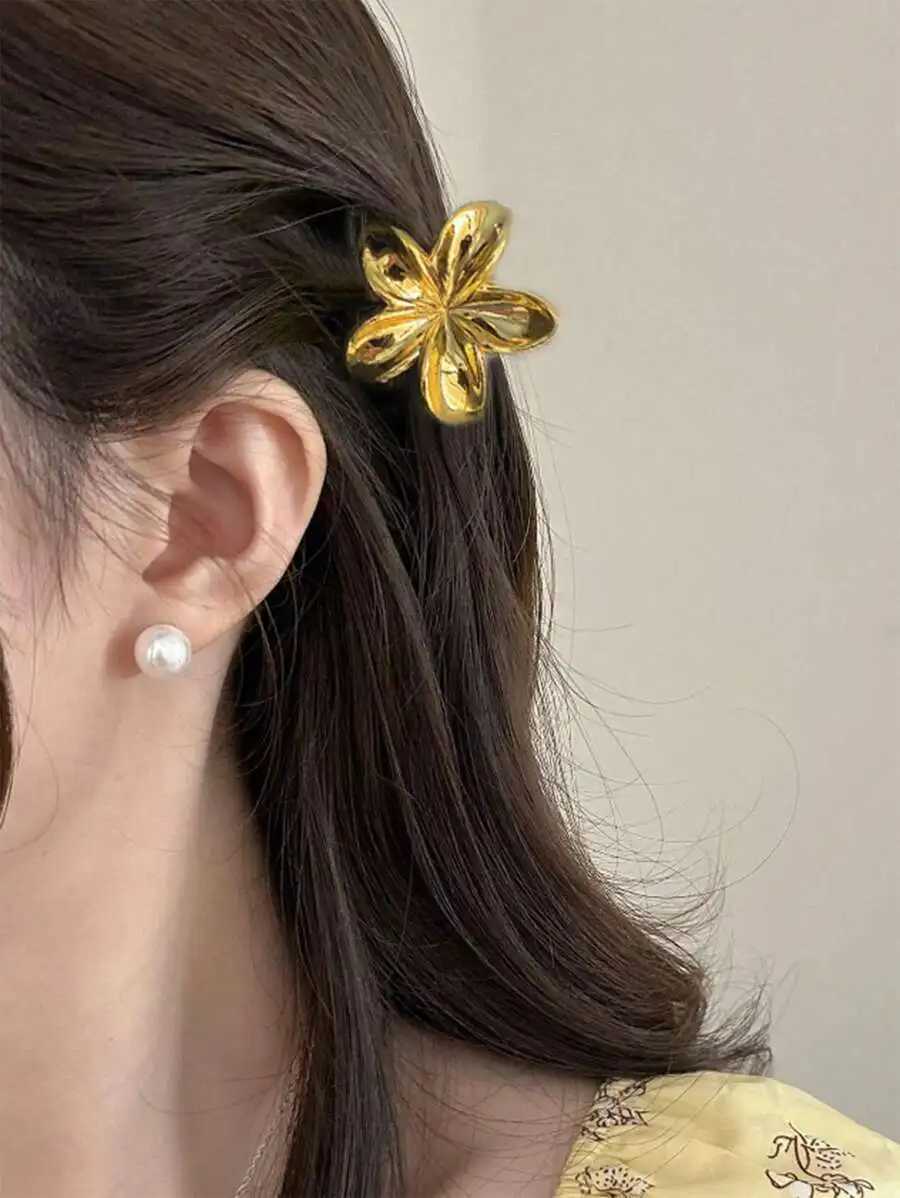 16 Pcs Fashion Simple Shiny Egg Flower Hair Claws For Women Girls Party Hair AccessoriesW251028
