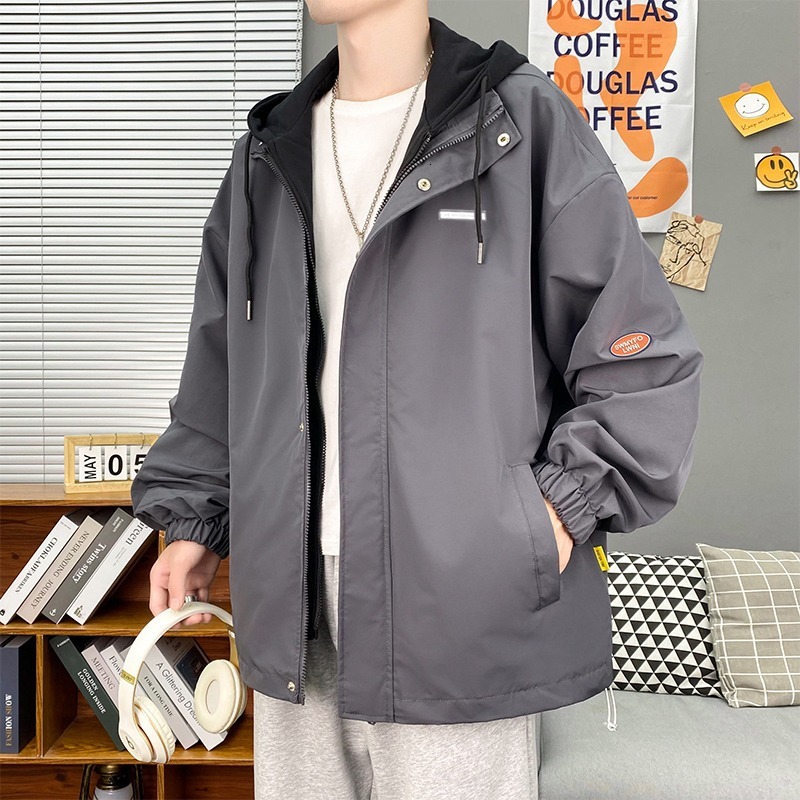 Men's Loose Stylish Fake Two-piece Designer Jacket Jacket Ins Trendy Brand Autumn Fashion Student Functional Sports Top