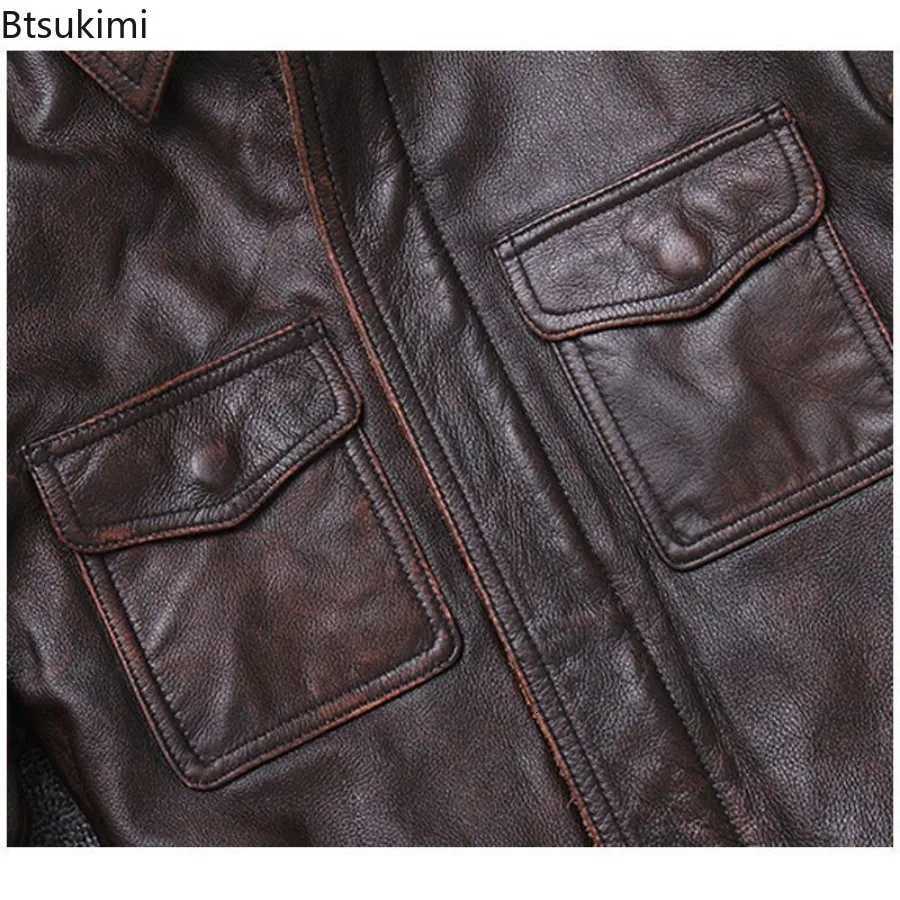 New Fashion Motorcycle Leather Jackets Mens Vintage Lapel Zipper Windbreak PU Leather Coats Autumn Winter Warm Casual OuterwearT251029